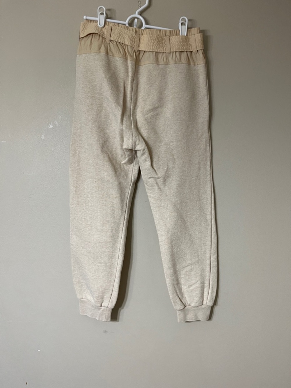 Ulla Johnson Cream & Tan Drawstring Kids Joggers - Picture 3 of 3